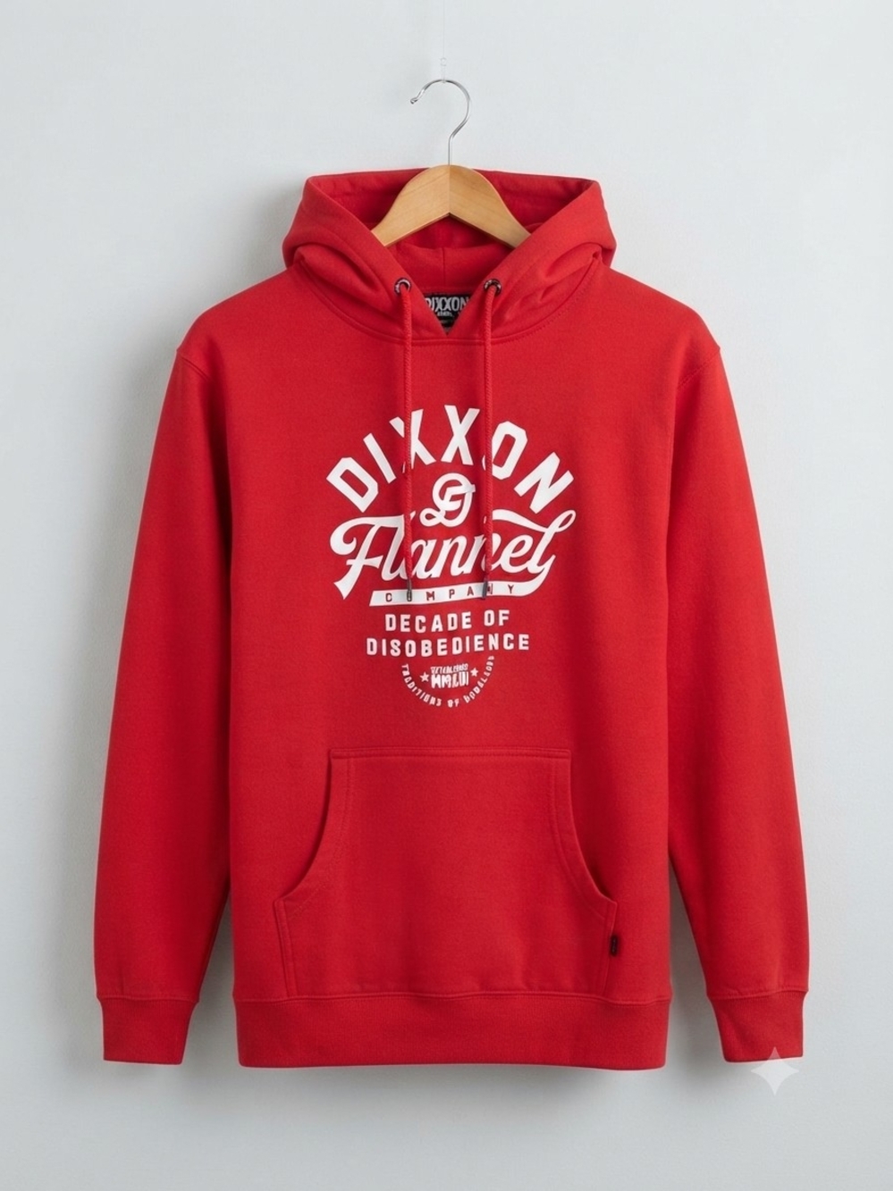 Dixxon Flannel Co. Decade of Disobedience Red Hoodie Sweatshirt Men's Size Large
